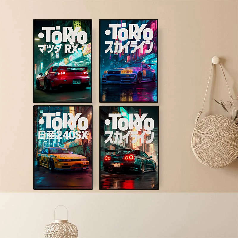 โปสเตอร์รถยนต์วินเทจโตเกียว JD - Japanese Tokyo Lifestyle บทวิจารณ์และราคา