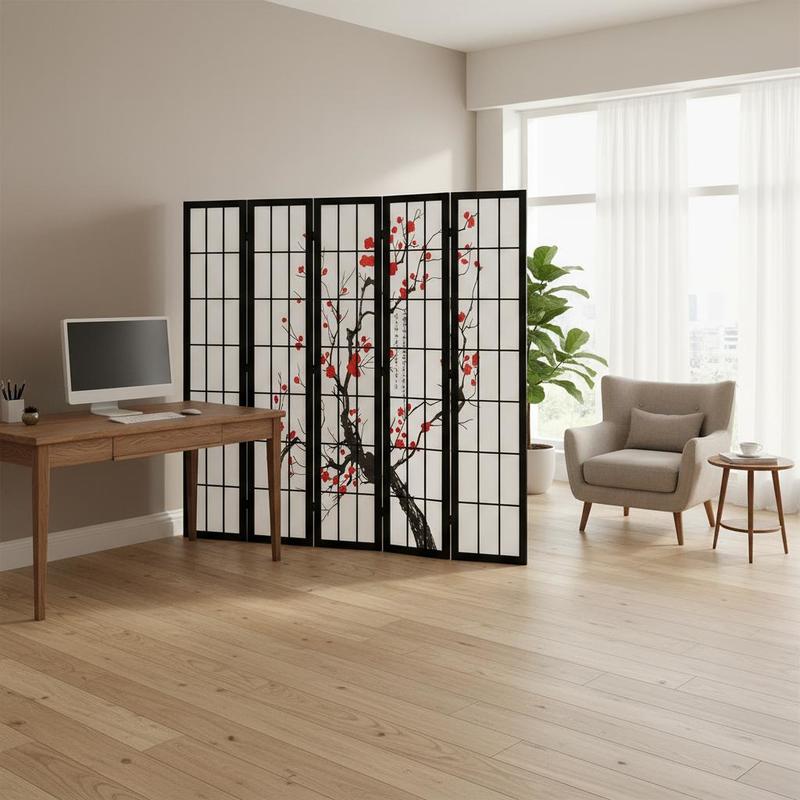 ฉากกั้นโชจิญี่ปุ่น 6 บาน สำหรั - Shoji Screen Divider บทวิจารณ์และราคา