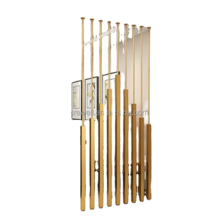 ฉากกั้นห้องทรงเสาโลหะสีทองหรูห - Shoji Screen Divider บทวิจารณ์และราคา